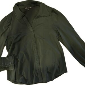 Adrianna Papell Forest Green Blouse